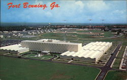 Bird's Eye View of the Academic Building at "The Infantry School" Fort Benning, GA Postcard Postcard