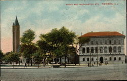 Broad and Washington Streets Postcard