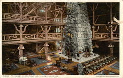 The Lobby, Old Faithful Inn Postcard