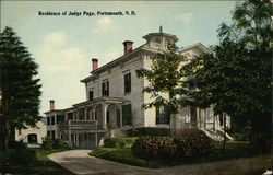 Residence of Judge Page Portsmouth, NH Postcard Postcard