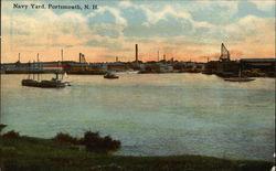 Navy Yard - Water View Portsmouth, NH Postcard Postcard