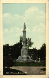 Soldiers' Monument Portsmouth, NH Postcard Postcard