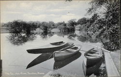 Boats on the Taunton River Postcard