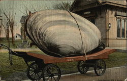 Cart Holding Giant Clam Exaggeration Postcard Postcard