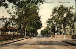 Bank Street Attleboro, MA Postcard Postcard