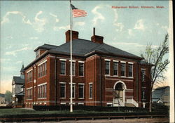 Street View of Richardson School Attleboro, MA Postcard Postcard