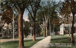 Main Street and Front of Inn Great Barrington, MA Postcard Postcard