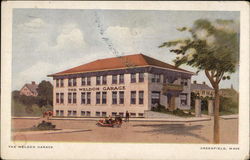 Street View of The Weldon Garage Postcard