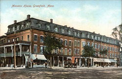 Street View of Mansion House Greenfield, MA Postcard Postcard