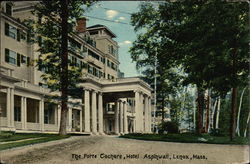 Hotel Aspinwall - The Porte Cochere Lenox, MA Postcard Postcard