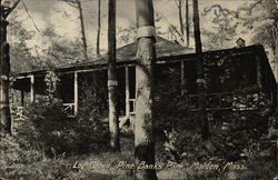 Log Cabin at Pine Banks Park Malden, MA Postcard Postcard