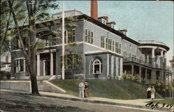 Street View of the Pentucket Club House Haverhill, MA Postcard Postcard