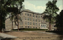 Haverhill High School from City Hall Park Postcard