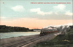 Chicago Limited Leaving South Framingham Massachusetts Postcard Postcard