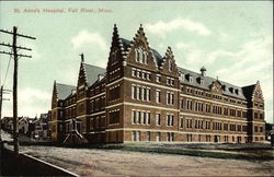 Street View of St Anne's Hospital Fall River, MA Postcard Postcard