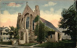 St. Paul's Episcopal Church Brockton, MA Postcard Postcard