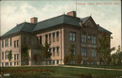 Whitman School and Grounds Brockton, MA Postcard Postcard