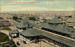 NYNH & H Railroad Station Brockton, MA Postcard Postcard