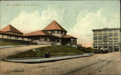 Brockton R. R. Station Massachusetts Postcard Postcard