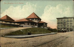 Brockton R. R. Station Massachusetts Postcard Postcard