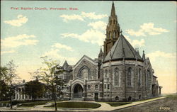 Street View of First Baptist Church Postcard