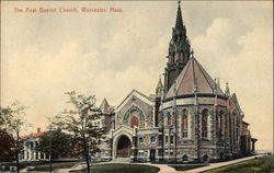 The First Baptist Church Postcard