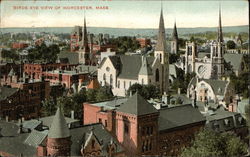 Bird's Eye View of Town Postcard