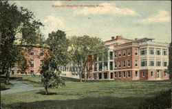 Memorial Hospital and Grounds Worcester, MA Postcard Postcard