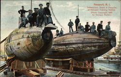 Submarines, Shark & Porpoise at Newport Training Station Postcard