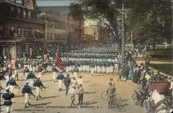 Naval Apprentices Parade Postcard