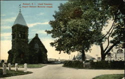 Island Cemetery and August Belmont Memorial Chapel Newport, RI Postcard Postcard