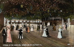 Interior of the Dance Hall, Rhodes on the Pawtuxet Cranston, RI Postcard Postcard