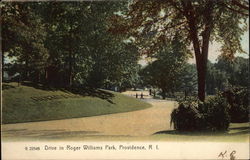 Drive in Roger Williams Park Postcard