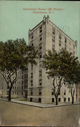 Apartment House "The Minden" Providence, RI Postcard Postcard