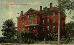 Street View of Old Ladies' Home Providence, RI Postcard Postcard