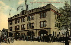 New Fire Station on Point Street Postcard