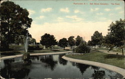 The Pond - Oak Grove Cemetery Postcard