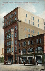 Crown Hotel on Weybosset Street Providence, RI Postcard Postcard