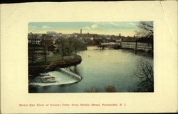 Bird's Eye View of Central Falls, from Middle Street Pawtucket, RI Postcard Postcard