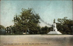 Roger Williams Monument and Betsy Williams Cottage Providence, RI Postcard Postcard