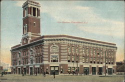 Street View of Fire Station Providence, RI Postcard Postcard