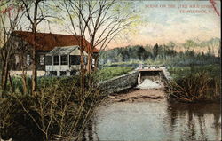 Scene on the Ten Mile River Providence, RI Postcard Postcard