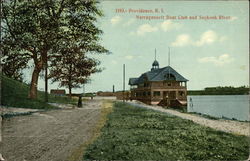 Narragansett Boat Club and Seekonk River Postcard