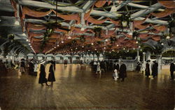 Interior of the Dance Hall, Rhodes-on-the-Pawtuxet Rhode Island Postcard Postcard