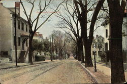 View Down Residential Street Postcard