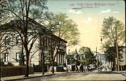 Public Library on Washington Street Postcard