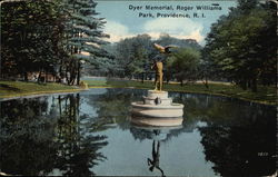 Dyer Memorial at Roger Williams Park Providence, RI Postcard Postcard