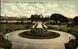 Bird's Eye View, Normal School Gardens Providence, RI Postcard Postcard