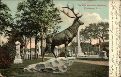 The Elks Memorial Monument Providence, RI Postcard Postcard