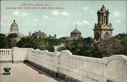 Looking East from Roof of John Hay Library Providence, RI Postcard Postcard